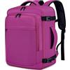ENZOSUM Zaino Ryanair 40x30x20 Bagaglio a Mano 40x30x20 per Ryanair 24L Zaino da Viaggio per Donna 15.6 Pollici Zaino Porta PC per Scuola Trekking Lavoro,Viola