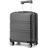KONO Trolley Bagaglio a Mano e Valigia Cabina 45x36x20 cm, ABS+PC, Conforme EasyJet (Grigio, 16)