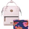 Cabaïa - Zaino Adventurer Hanoï - Mini 10L - Idrorepellente - scomparto per PC fino a 10,5″ - 2 tasche intercambiabili - Vegan certificato - Zaino da viaggio, lavoro e scuola - Rosa