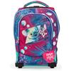 GO POP Zaino Trolley Sweet Jungle, 3 Grafiche Frontali Intercambiabili e Pop-Up A Tema Animali, 2 Scomparti Con Cerniera, Spallacci Imbottiti, Per Bambina, Scuole Elementari e Medie