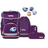 ergobag cubo light set zaino scolastico ergonomico, extra leggero, set da 5 pezzi, 860 g