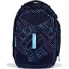 satch match Zaino da scuola dalla 5ª classe, ergonomico, espandibile fino a 35 L, stabile, tasca frontale extra Purple Laser - Blu scuro