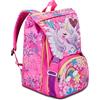 SJ GANG STYLE JAM GANG Zaino Scuola Estensibile, Rosa, Unicorn Led, Zaino Doppio Scomparto Estensibile Tramite Zip Laterali, Tasca Porta Borraccia, Scuola Elementare, Bambina