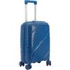 NPLE Family-Trolley Bagaglio a Mano, Sottosedile Easyjet, Polipropilene Resistente, Chiusura a Combinazioni, 4 Ruote Doppie Rimovibili, 45x35x20 cm senza ruote,50x35x20cm con ruote, 2.4 kg (Blu XS)