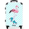 NoBoringSuitcases.com Valigia, Valigia Grande, Trolley Medio, Lucchetto TSA, Valigia Media, Valigia 20 kg da Stiva, Trolley Grande, Valigia Grande 23 kg (67cm - 72L), (Fenicottero - Azzurro-Bianco)