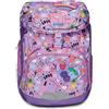 SJ GANG STYLE JAM GANG Zaino Scuola Soft Plus, Viola, Cute Notes, Monoscomparto con Cinghia Vita Regolabile, Tasca Laterale con Zip, Tasca in Rete Porta Borraccia, Elementari e Medie, Bambina, Ragazza