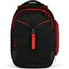 satch match Zaino da scuola dalla 5ª classe, ergonomico, espandibile fino a 35 L, stabile, tasca frontale extra Fire Phantom - Nero