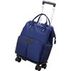 BOJHGO Trolley da viaggio Borse donna Borsa con ruote Zaino Oxford di grande capacità(Blue,L)