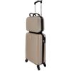 CELIMS - Set Valigie | Valigia Picolla + Beauty Case da Viaggio | Valigia 10 kg | Trolley Piccolo | Approvato EasyJet, Ideale per Bambini e Adulti - Champagne