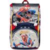 Seven Zaino Scuola Estensibile DISNEY - SPIDER-MAN WEBBED WONDER, Blu Rosso - Zaino Doppio Scomparto Sdoppiabile Tramite Zip e Con Tasca Porta Borraccia, Zaino Bambino - Marvel Merchandising