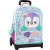 Franco Cosimo Panini MOFU MOFU - Zaino Scuola Trolley Mofu Mofu, Maniglia Regolabile, Trolley Staccabile, Spallacci Imbottiti e Regolabili, 2 Scomparti Principali, Tasca Frontale, Chiusure A Zip, 34x52Hx22 cm, Pinguino
