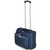 Valigeria.shop Valigia Pilotina Piccola Pilota Business in Poliestere 42x22x36, 30 Litri 2 ruote, Bagaglio a Mano con tasca Pc Valigetta da Cabina Compatibile Ryanair EasyJet Mod.214-0 (Blu)