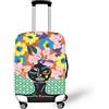 Coloranimal Copertura per bagagli per scuolabus, accessori trolley, custodia protettiva per valigia, taglia 18-32, Art Flower Donne, M (22-25 cover), Set Bagagli