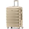 Flight Knight ABS 3 Taglia Valigia Leggera Compatibile Con Alitalia, easyJet, RyanAir, Air Italy E Tanti Altri! Trolley Bagaglio A Mano 55x35x20 cm Grande Bagaglio Da Stiva 4 Rotelle.