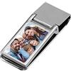 Ocadeau Fermasoldi in metallo argentato con foto personalizzata - Fermasoldi rettangolare personalizzato con la vostra foto