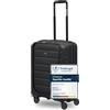 REDOLZ Articolo originale Essentials 17, Nero , Kabinen Trolley mit Laptopfach (55 cm), Custodia rigida cabina