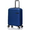 Unik Revolution Valigia Rigida Cabina 55x40x20 cm, ABS Leggera, TSA, Espandibile, Ruote 360°, Manico Telescopico 104 cm, Unik (Blu, Small: Bagaglio a mano)