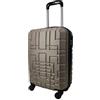 R.Leone Valigia EasyJet 45x36x20 cm Trolley Bagaglio a mano in ABS 4 Ruote Autonome (Oro, 611 Valigia 50x33x20cm)