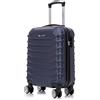 R.Leone Valigia EasyJet 45x36x20 cm Trolley Bagaglio a mano in ABS 4 ruote smontabili 2026 (Blu, XS Bagaglio low cost)