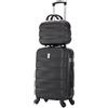 CELIMS - Valigia Bagaglio a Mano con Beauty Case da Viaggio 30cm Nero Approvata da oltre 100 compagnie aeree | Leggera e Rigida | Trolley Bagaglio a Mano 55x40x20 | Valigia Cabina