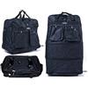 R.Leone TROLLEY BORSONE ESTENDIBILE ALLUNGABILE DA VIAGGIO CON RUOTE (Nero, AL36 5 RUOTE)