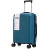 R.Leone Valigia da 1 Fino a Set 3 Bagaglio a mano 55x40x20 Ryanair, Medio, Grande Ultra Strong Antiurto Trolley leggero 8 ruote Polipropilene 9188(Blu Elemental, L Valigia Grande)