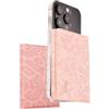 TECHMADE ETRES Portafoglio Magnetico Flat Animalier - 5 Slot Carte + Tasca Contanti - Protezione RFID, Ultra Slim, Funzione Stand per Smartphone - Anello Adattatore Magnetico Incluso (Rosa)