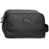 Pepe Jeans Straps Borsa da toilette adattabile nera 25x15x12 cm Poliestere con dettagli in finta pelle