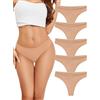 VOENXE Perizoma Donna Cotone,Mutande Nere Donna Brasiliana Bassa,Tanga Microfibra Brasiliano,Thong Panties Women Underwear Cotton,Perizomi Palestra Elastici,Multipack 5 Pack