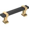 Amerock Overton BP37080BMBCZ - Maniglia per armadietto, 76 mm, colore: nero opaco spazzolato/bronzo champagne, colore: Nero opaco