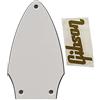 VATTEA Chitarra Parti Battipenna per Gibson Flying V Truss Rod Cover + Decalcomania oro (3 strati bianco)