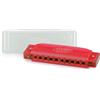 Classic Cantabile FBH-10 RD FunKids Armonica A Bocca C-Dur - Armonica Diatonica a 10 Fori in Plastica - Ance in Bronzo Fosforoso - Ideale per Bambini - Include Custodia in Plastica - Rossa