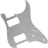 HJKLBGT Battipenna Per Chitarra Elettrica Full Metal SSS/HH Battipenna Per Chitarra Piastra Antigraffio Per Chitarra Elettrica ST/IB Multi Colore Piastra protettiva battipenna per chitarra elettri(HH Silver)