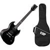 ESP GUITARS Chitarra elettrica LTD Viper 10 nera con coperchio