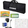 ffalstaff CASIO Borsa per Tastiere con Alimentatore ffalstaff da 9,5 V, Adesivi in PVC Trasparente con Notazione Italiana e Internazionale, App di Apprendimento per Pianoforte e E-book Suona la Tastiera