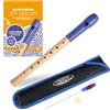 Classic Cantabile Pivella Flauto Dolce Barocco Blu SET incl. Metodo