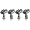 Generic Morsetto di ricambio per microfono MZQ1 per trasmettitore portatile per microfono wireless Sennheiser Sennheiser XS, con adattatori a vite da 5/8 maschio a 3/8 femmina, nero, confezione da 4