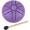 Generico Handpan, Tamburo a Lingua D'acciaio da 4 Pollici, 8 Note, con Libro di Musica, Strumenti a Percussione Rilassanti in Stile Rain Drum, Regalo Musicale per Adulti(Viola,12 pollici 13 Nota)