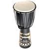 Ciffre Grande 50 cm Djembe tamburo di legno Bongo pelle di capra elefante nero commercio equo e solidale