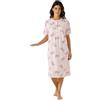 Generico Camicia da Notte Calibrata Donna Karelpiù Art. SK0010 100% Cotone - Estiva Leggera, Morbida e Traspirante Comfort Extra vestibilità Comoda per Tutte Le Taglie (Rosa, 58)