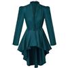 Generic Steampunk - Cappotto da donna, a coda di topia, a maniche lunghe, chic, con scollo a Mao, tinta unita, stile gotico, giacca da donna, stile vittoriano, vintage, rinascimentale, per Halloween Carnevale