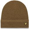 Lyle & Scott Uomo Berretto A Costine Travasate Verde Oliva Taglia Unica