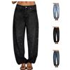 Generisch Jeans da donna con strass, sexy, a vita bassa, in denim, con brillantini, Y2K, Boyfriend Harem, casual, a gamba larga, cropped, da donna, con strass, per adolescenti, ragazze, streetwear, S-5XL, #A01