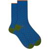 Gallo Calze corte donna cotone fantasia pois azzurro