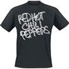 Red Hot Chili Peppers Metallica Red Hot Chili Peppers Black And White Logo Uomo T-Shirt Nero L 100% Cotone Regular