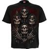 Spiral Faces of Goth Uomo T-Shirt Nero M 100% Cotone Regular