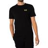 EA7 Uomo T-Shirt con Logo del Petto, Black/Gold, XXL