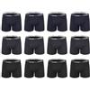 UOMO 12 Boxer Uomo Cotone Elasticizzato, Taglie dalla M alla Taglia calibrata 5XL, Colori Nero Blu Grigio (XXXXL)