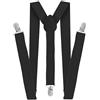 TMK Bretelle da 1/3/6/12 pezzi per Uomo Donna Unisex Resistenti Elegante Regolabile Forma a Y cod.6200 (12, Nero)