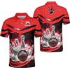 BOZENTIM Polo da bowling 3D per uomini e donne, maglietta in jersey da bowling, maglietta da bowling, polo a maniche corte regalo, Multicolore 7, XX-Large